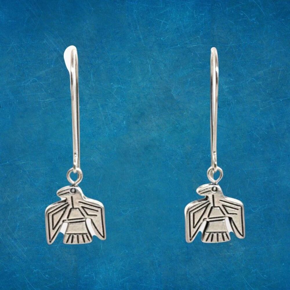 Indio Jewelry #316 Tibetan Silver Thunderbird Earrings